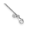 Sterling Silver Rhodium-plated Polished Hammered Bead Necklace - 3