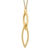 Sterling Silver Gold-plated Dia Cut with 1.5in ext. Necklace - 0