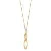 Sterling Silver Gold-plated Dia Cut with 1.5in ext. Necklace - 2