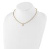 Sterling Silver Gold-plt Polished CZ Pendant w/1.5in ext. Necklace - 2 Sterling Silver Gold-plt Polished CZ Pendant w/1.5in ext. Necklace - 2