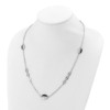 Sterling Silver Rhodium-plated Black and White MOP Necklace - 2
