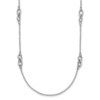 Sterling Silver RH-plate Polish Fancy Link w/2in ext. Necklace - 0