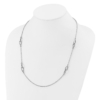 Sterling Silver RH-plate Polish Fancy Link w/2in ext. Necklace - 2