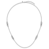 Sterling Silver RH-plate Polish Fancy Link w/2in ext. Necklace - 3