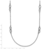 Sterling Silver RH-plate Polish Fancy Link w/2in ext. Necklace - 4