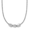 Sterling Silver RH-plated Polished Beads w/2in ext. Necklace - 0
