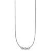 Sterling Silver RH-plated Polished Beads w/2in ext. Necklace - 1