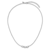 Sterling Silver RH-plated Polished Beads w/2in ext. Necklace - 3