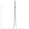 SS Rhodium-plated Polished X Lariat w/ 2in Ext. Necklace - 4
