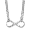 Sterling Silver RH-plated Polished Infinity Symbol Necklace - 0