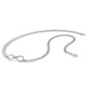 Sterling Silver RH-plated Polished Infinity Symbol Necklace - 4