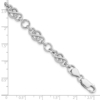 Sterling Silver Rhodium-plated Polished/Textured Bracelet - 3 Sterling Silver Rhodium-plated Polished/Textured Bracelet - 3