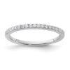14k White Gold 1/5 carat Lab Grown Diamond VS/SI+ G+ Complete Wedding Band - 0