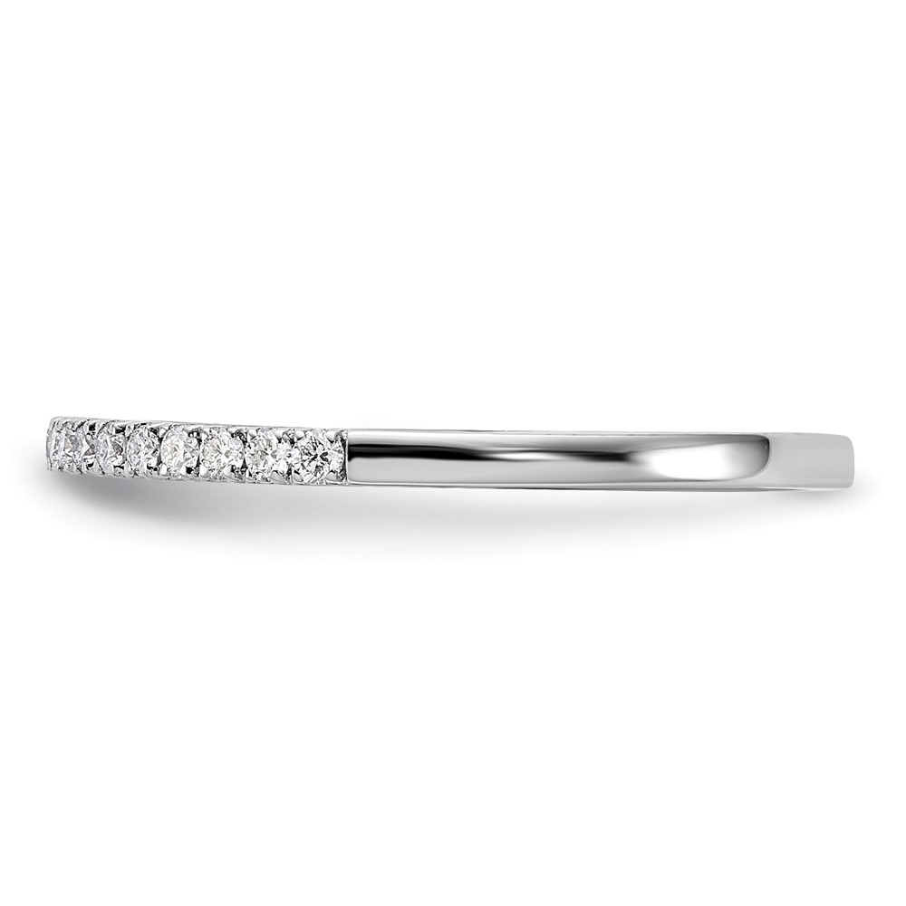 14k White Gold 1/5 carat Lab Grown Diamond VS/SI+ G+ Complete Wedding Band - 2