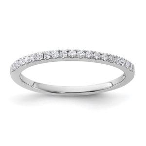 14k White Gold 1/5 carat Lab Grown Diamond VS/SI+ G+ Complete Wedding Band - 0