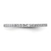 14k White Gold 1/5 carat Lab Grown Diamond VS/SI+ G+ Complete Wedding Band - 3