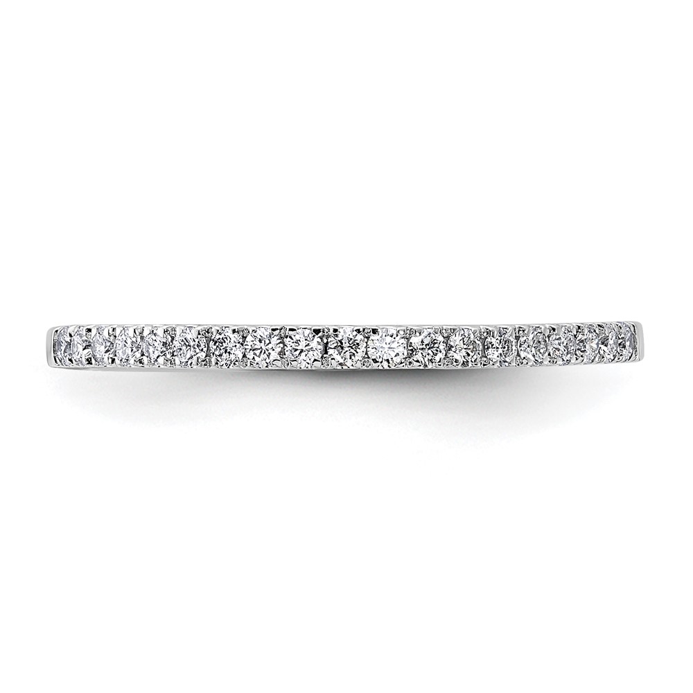 14k White Gold 1/5 carat Lab Grown Diamond VS/SI+ G+ Complete Wedding Band - 3