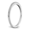 14k White Gold 1/5 carat Lab Grown Diamond VS/SI+ G+ Complete Wedding Band - 5