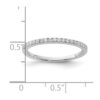 14k White Gold 1/5 carat Lab Grown Diamond VS/SI+ G+ Complete Wedding Band - 6