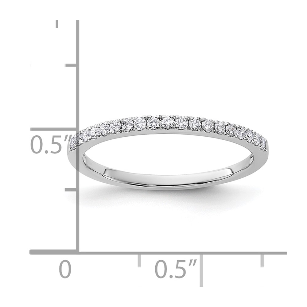 14k White Gold 1/5 carat Lab Grown Diamond VS/SI+ G+ Complete Wedding Band - 6