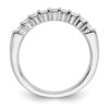 14k White Gold 1/2 carat Lab Grown Diamond VS/SI+ G+ Nine Stone Complete Fashion band - 1