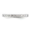 14k White Gold 1/2 carat Lab Grown Diamond VS/SI+ G+ Nine Stone Complete Fashion band - 2
