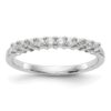 14k White Gold 1 carat Lab Grown Diamond VS/SI+ G+ Ten Stone Complete Fashion band - 0