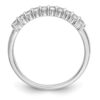 14k White Gold 1 carat Lab Grown Diamond VS/SI+ G+ Ten Stone Complete Fashion band - 2