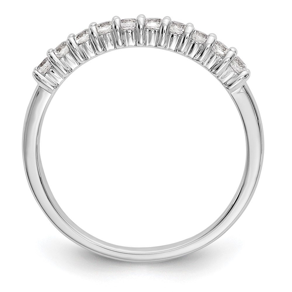 14k White Gold 1 carat Lab Grown Diamond VS/SI+ G+ Ten Stone Complete Fashion band - 2
