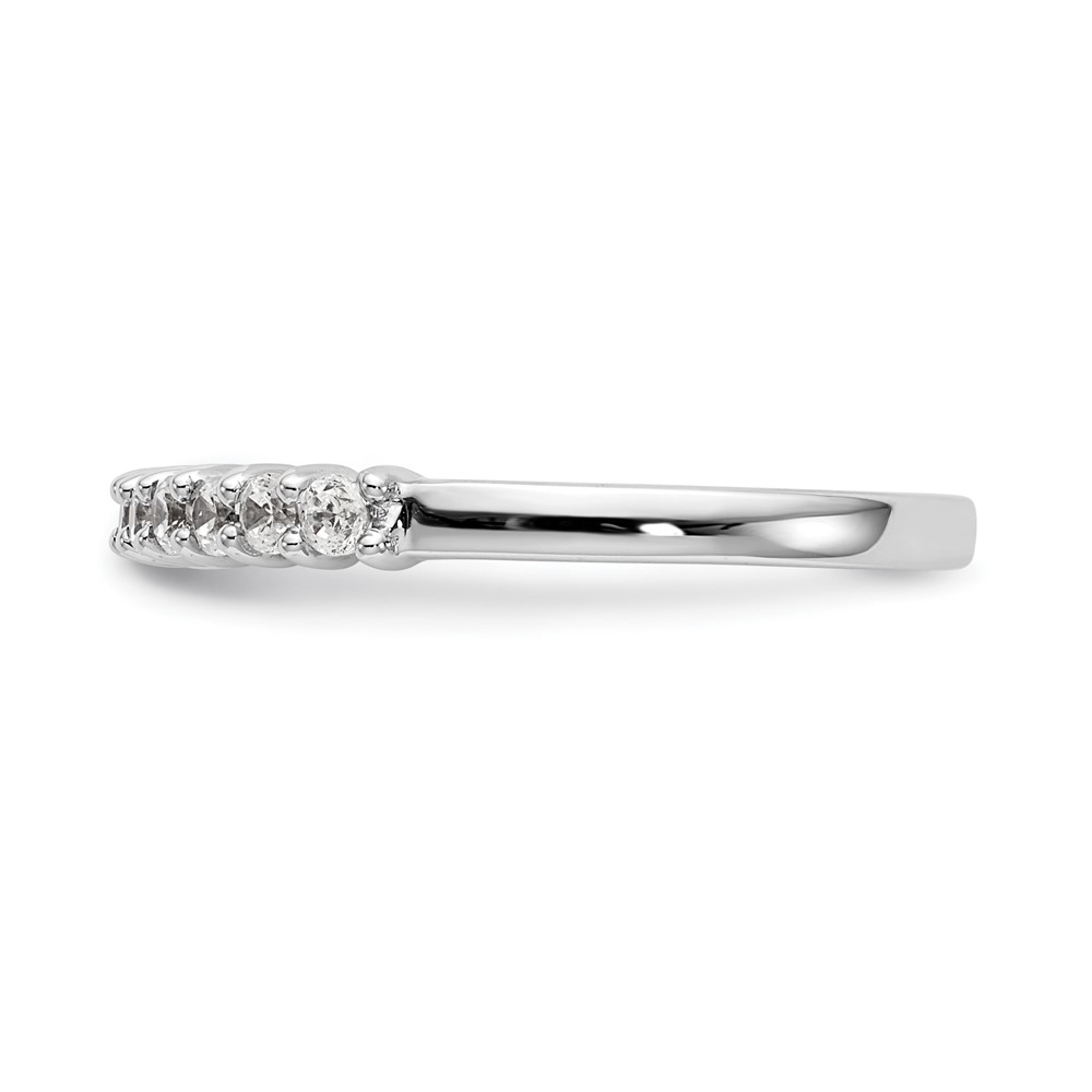 14k White Gold 1 carat Lab Grown Diamond VS/SI+ G+ Ten Stone Complete Fashion band - 3