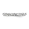 14k White Gold 1 carat Lab Grown Diamond VS/SI+ G+ Ten Stone Complete Fashion band - 4