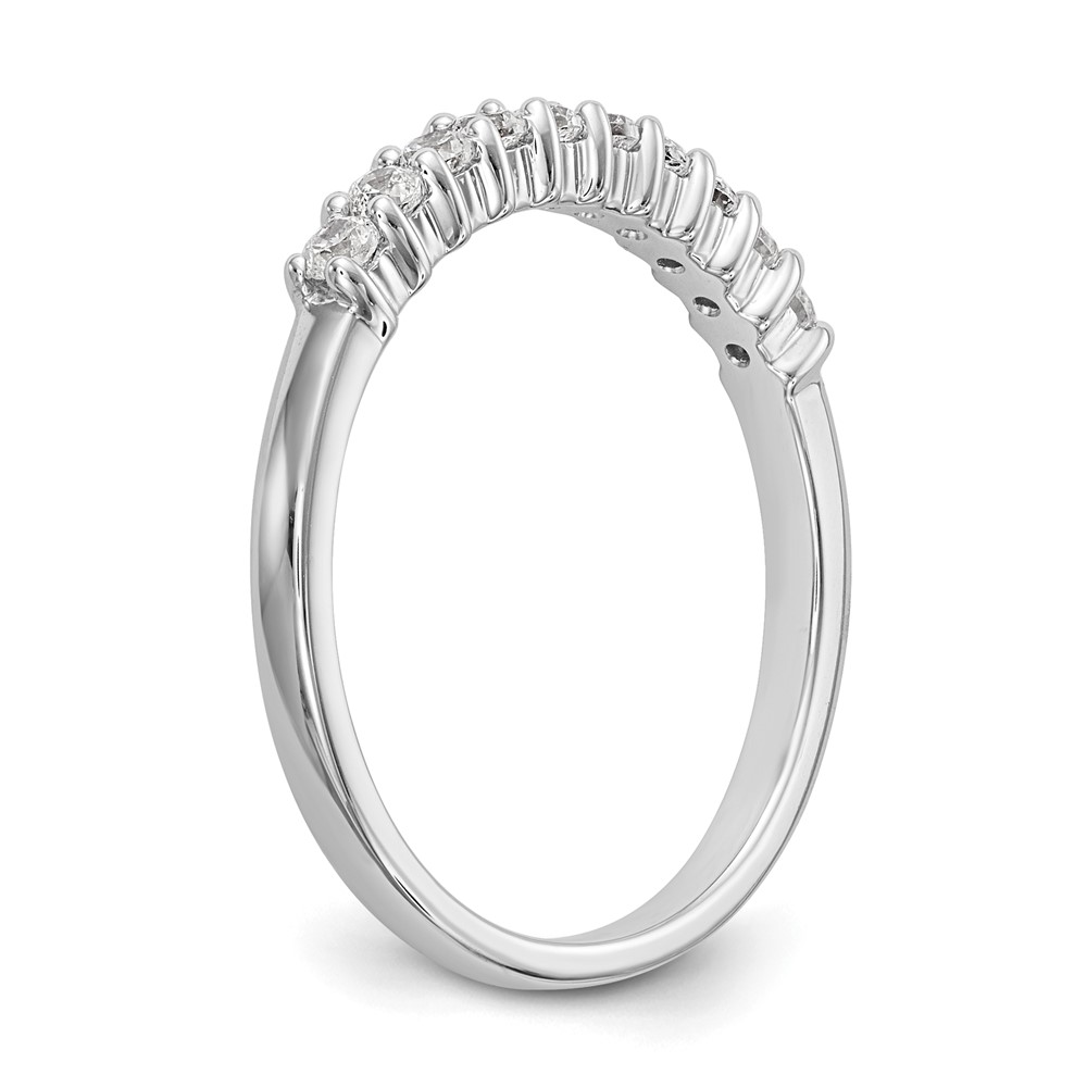 14k White Gold 1 carat Lab Grown Diamond VS/SI+ G+ Ten Stone Complete Fashion band - 6