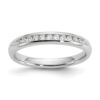 14K White Gold Lab Grown VS/SI FGH Dia 11-Stone Channel Band - 0