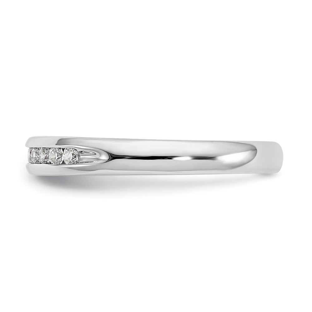 14K White Gold Lab Grown VS/SI FGH Dia 11-Stone Channel Band - 3