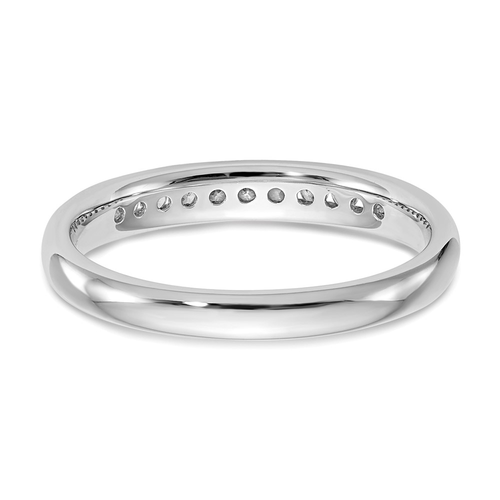 14K White Gold Lab Grown VS/SI FGH Dia 11-Stone Channel Band - 5