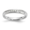 14k White Gold 1/4 carat Lab Grown Diamond VS/SI+ G+ Eleven Stone Complete Channel Set Band - 0