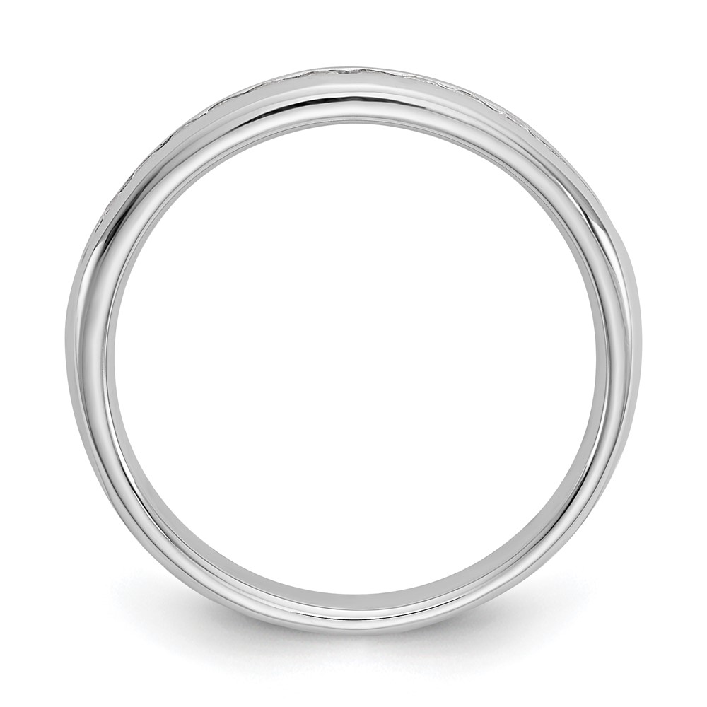 14k White Gold 1/4 carat Lab Grown Diamond VS/SI+ G+ Eleven Stone Complete Channel Set Band - 2