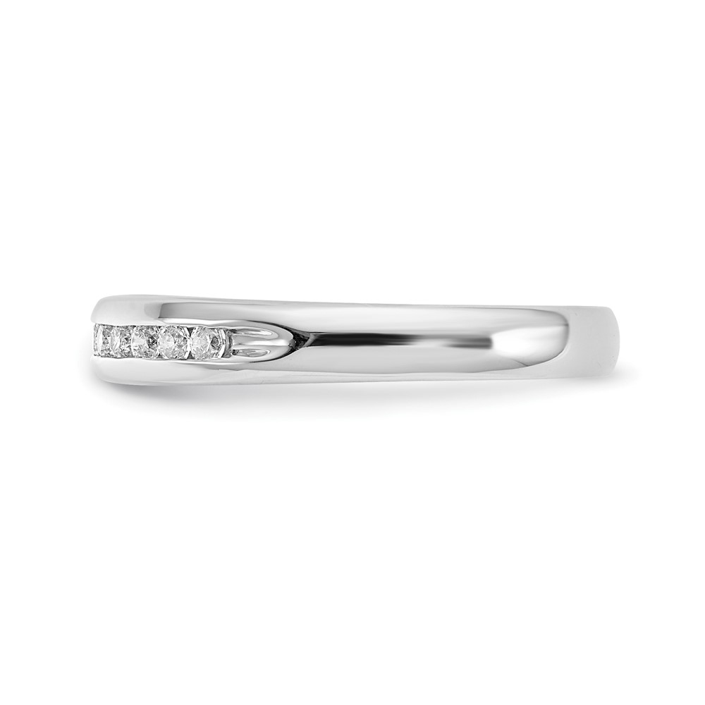 14k White Gold 1/4 carat Lab Grown Diamond VS/SI+ G+ Eleven Stone Complete Channel Set Band - 3