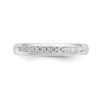 14k White Gold 1/4 carat Lab Grown Diamond VS/SI+ G+ Eleven Stone Complete Channel Set Band - 4