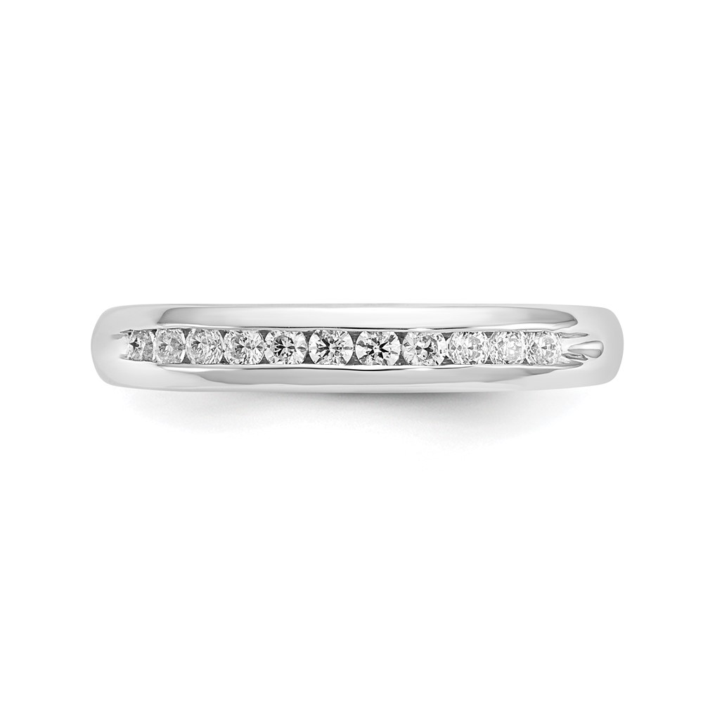 14k White Gold 1/4 carat Lab Grown Diamond VS/SI+ G+ Eleven Stone Complete Channel Set Band - 4
