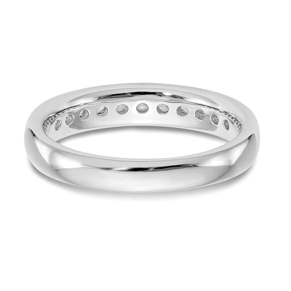 14k White Gold 1/4 carat Lab Grown Diamond VS/SI+ G+ Eleven Stone Complete Channel Set Band - 5