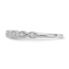 14k White Gold 1/10 carat Lab Grown Diamond VS/SI+ G+ Complete Fashion Band - 3
