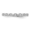 14k White Gold 1/10 carat Lab Grown Diamond VS/SI+ G+ Complete Fashion Band - 4