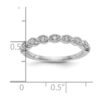 14k White Gold 1/10 carat Lab Grown Diamond VS/SI+ G+ Complete Fashion Band - 2