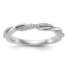 14k White Gold 1/8 carat Lab Grown Diamond VS/SI+ G+ Complete Twist Band - 0