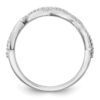 14k White Gold 1/8 carat Lab Grown Diamond VS/SI+ G+ Complete Twist Band - 1