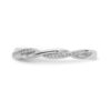 14k White Gold 1/8 carat Lab Grown Diamond VS/SI+ G+ Complete Twist Band - 2