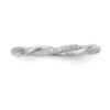 14k White Gold 1/8 carat Lab Grown Diamond VS/SI+ G+ Complete Twist Band - 3