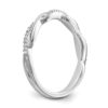 14k White Gold 1/8 carat Lab Grown Diamond VS/SI+ G+ Complete Twist Band - 5