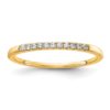 14k 1/10 carat Lab Grown Diamond VS/SI+ G+ Complete Wedding Band - 0